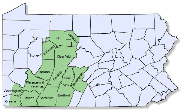 Association coverage area in PA
